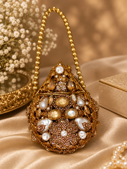 Mini Clutch Golden Pearl