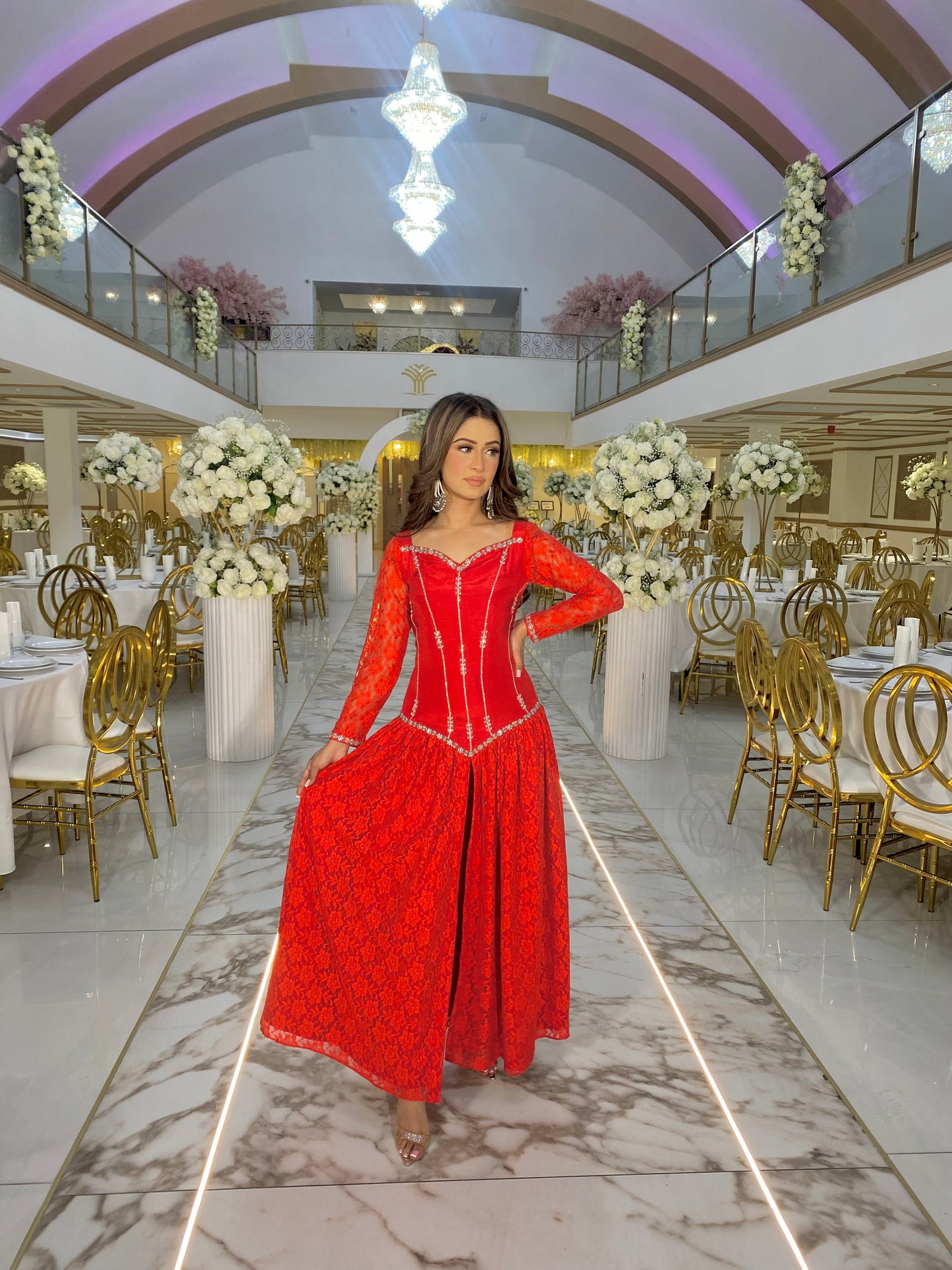 Imani Red Lace